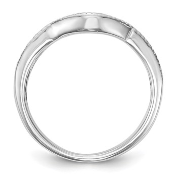 14k White Gold 1/4 carat Diamond Complete Wedding Band — alternate view