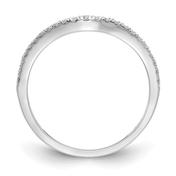 14k White Gold Contoured Wedding Band Mounting — alternate view