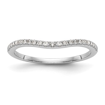 14k White Gold Contoured Wedding Band Mounting