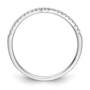 14k White Gold Diamond Wedding Band — alternate view