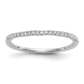 14k White Gold Diamond Wedding Band