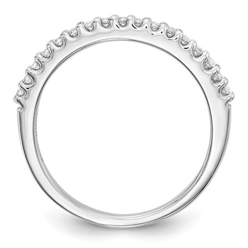 14k White Gold 1/5 carat Diamond Complete Wedding Band — alternate view