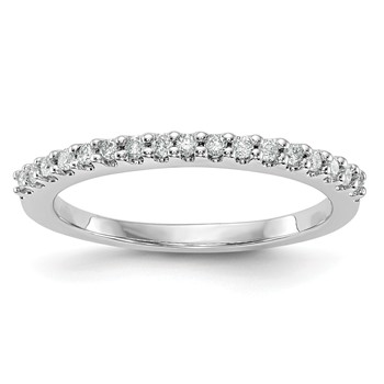 14k White Gold 1/5 carat Diamond Complete Wedding Band