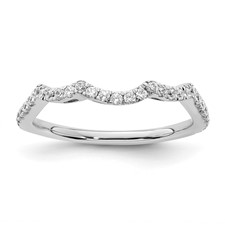 Image of 14k White Gold 1/3 carat Lab Grown Diamond VS/SI+ G+ Complete Wedding Band