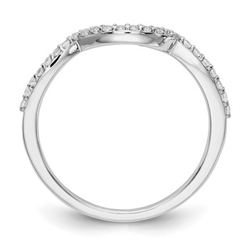 14k White Gold Contoured Wedding Band Mounting — alternate view