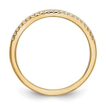 14K Yellow Gold Diamond Wedding Band — alternate view
