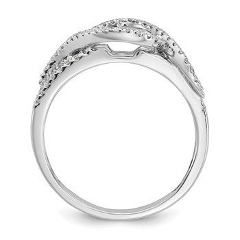 14K White Gold Halo Plus Peg Set 1/3 carat Diamond Semi-Mount Engagement Ring — alternate view