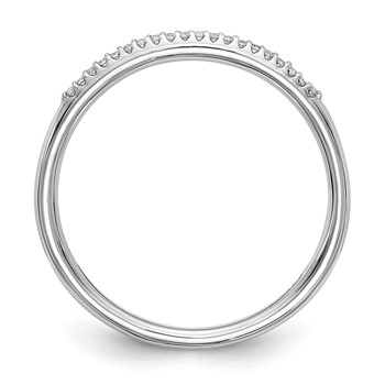 14K White Gold 1/20 carat Complete Diamond Wedding Band — alternate view