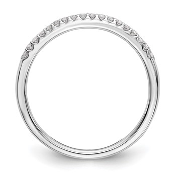 14K White Gold 1/8 carat Complete Diamond Wedding Band — alternate view