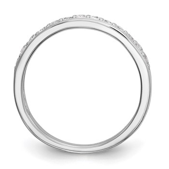 14K White Gold 1/3 carat Diamond Complete Wedding Band — alternate view