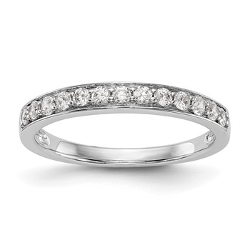 14K White Gold 1/3 carat Diamond Complete Wedding Band