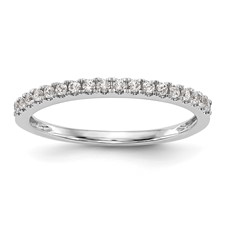 Image of 14k White Gold 1/5 carat Lab Grown Diamond VS/SI+ G+ Complete Wedding Band