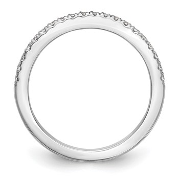 14K White Gold Diamond Wedding Band — alternate view