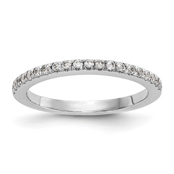 14K White Gold Diamond Wedding Band
