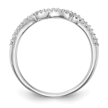 14K White Gold 1/8 carat Wedding Band Mounting — alternate view