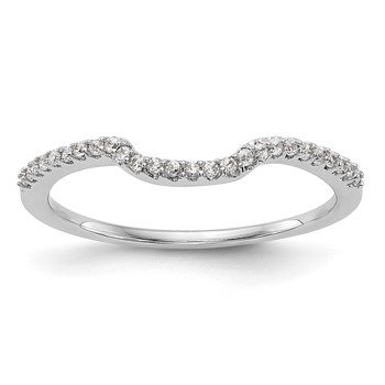 14K White Gold 1/8 carat Wedding Band Mounting