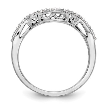 14K White Gold Wedding Band Mounting — alternate view