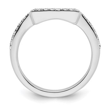 14K White Gold 1/6 carat Diamond Contoured Complete Wedding Band — alternate view