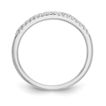14K White Gold Diamond Wedding Band — alternate view