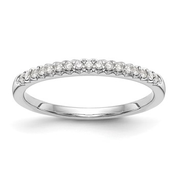 14K White Gold Diamond Wedding Band