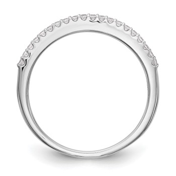 14K White Gold 1/6 carat Diamond Complete Wedding Band — alternate view