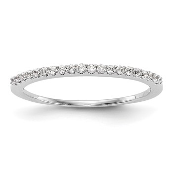 14K White Gold 1/6 carat Diamond Complete Wedding Band