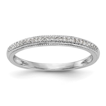 14K White Gold (Holds 27-0.8mm Round) Diamond Wedding Band Mounting