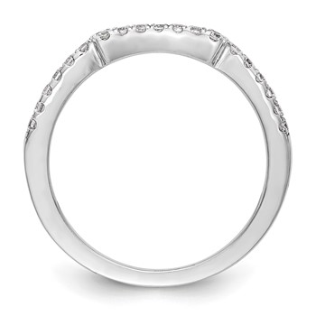 14K White Gold Diamond Wedding Band — alternate view