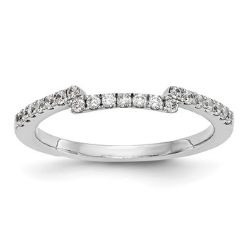 14K White Gold Diamond Wedding Band