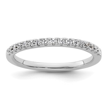 14K White Gold 1/4 carat Complete Diamond Wedding Band