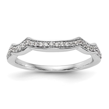 14K White Gold Diamond Wedding Band