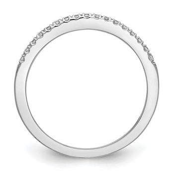14K White Gold Diamond Wedding Band — alternate view