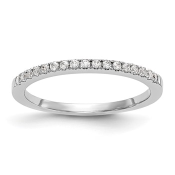 14K White Gold Diamond Wedding Band