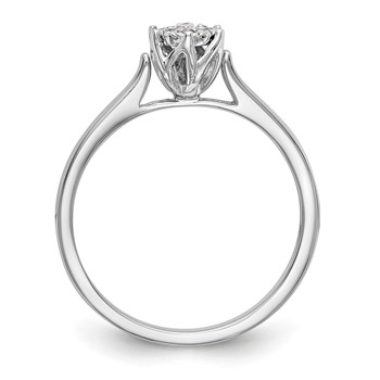 14k White Gold Complete Diamond Cluster Engagement Ring — alternate view