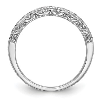 14k White Gold 1/5 carat Diamond Complete Wedding Band — alternate view