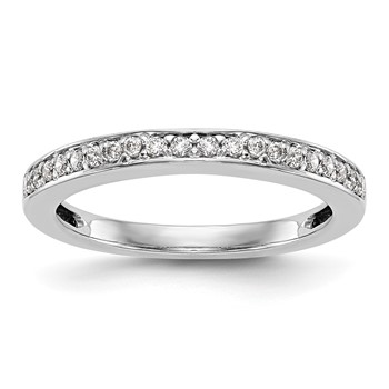 14K White Gold Diamond Wedding Band