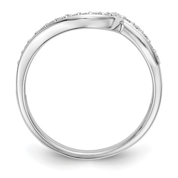 14k White Gold Wedding Band Mounting — alternate view