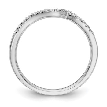 14k White Gold Diamond Wedding Band — alternate view