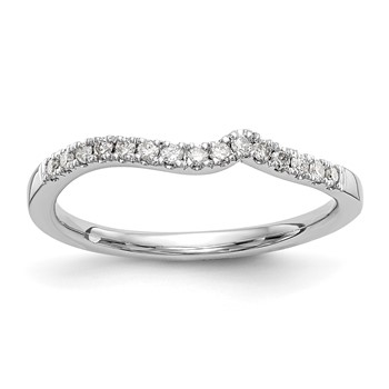 14k White Gold Diamond Wedding Band