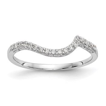 14K White Gold Diamond Wedding Band