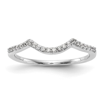 14k White Gold Contoured Wedding Band Mounting