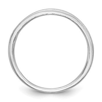 14k White Gold Diamond Wedding Band — alternate view