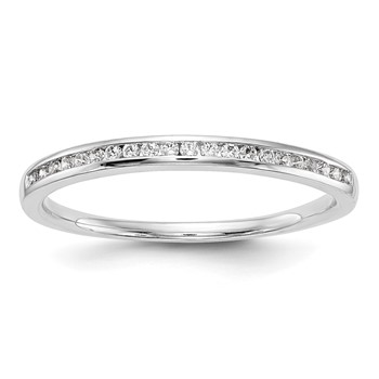 14k White Gold Diamond Wedding Band