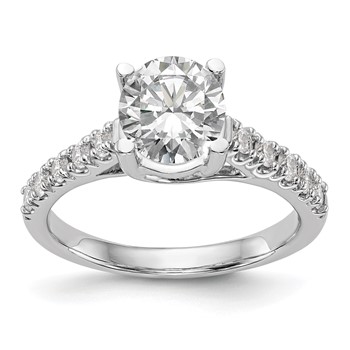 14K White Gold Engagement Ring Mounting