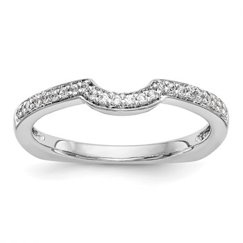 14k White Gold Diamond Wedding Band