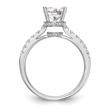 14K White Gold Engagement Ring Mounting — alternate view