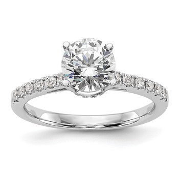 14K White Gold Engagement Ring Mounting