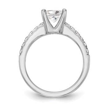 14K White Gold Engagement Ring Mounting — alternate view