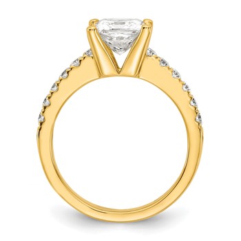 True Origin 14K Yellow Gold 1 1/2 carat IGI Certified Lab Grown Diamond VS+ F+ Complete Princess Engagement Ring — alternate view