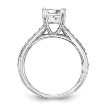 14K White Gold Engagement Ring Mounting — alternate view